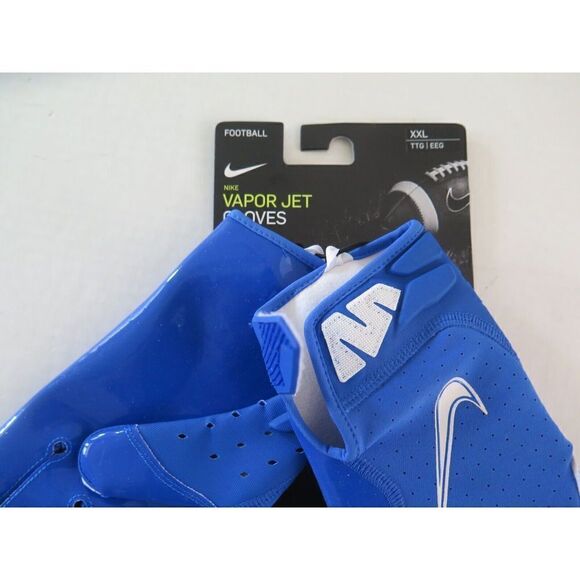 Nike CZ4127-495 Men's Sz 2XL Royal Blue/White Vapor Jet Football Gloves - Picture 3 of 8